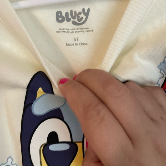 Bluey Kids Christmas  Sweater with Colorful Graphics size 5T - Picture 3 of 5